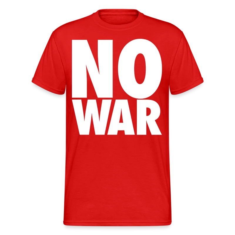 Herren No War T-Shirt Rundhals Unisex Streetwear Gildan 100% Baumwolle