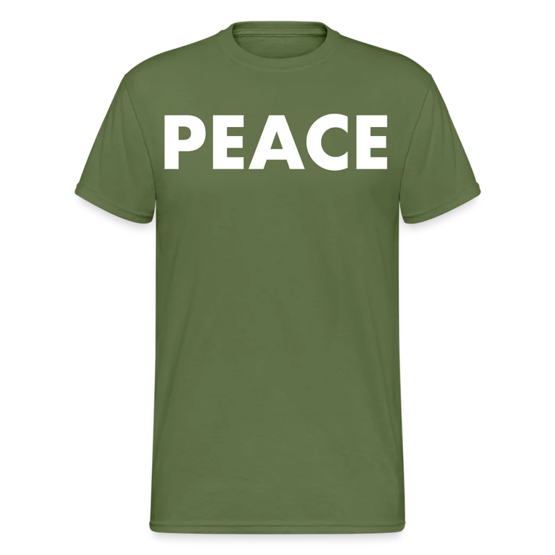Herren Peace T-Shirt Rundhals Unisex Streetwear Gildan 100% Baumwolle
