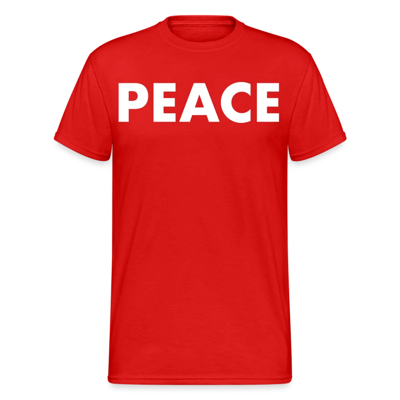 Herren Peace T-Shirt Rundhals Unisex Streetwear Gildan 100% Baumwolle
