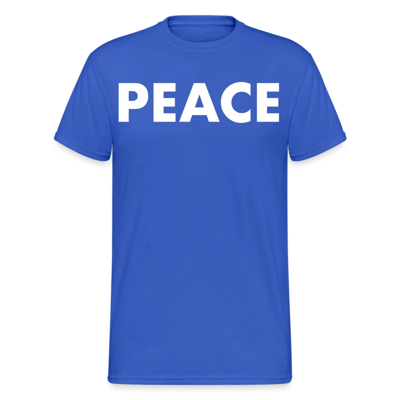 Herren Peace T-Shirt Rundhals Unisex Streetwear Gildan 100% Baumwolle