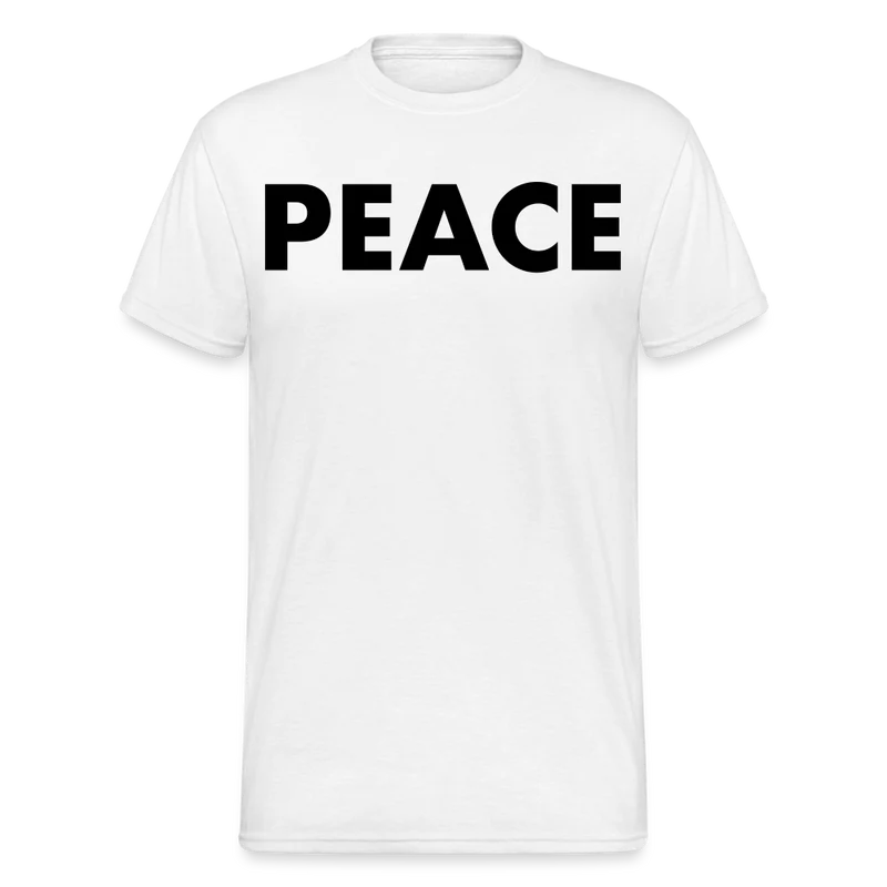 Herren Peace T-Shirt Rundhals Unisex Streetwear Gildan 100% Baumwolle