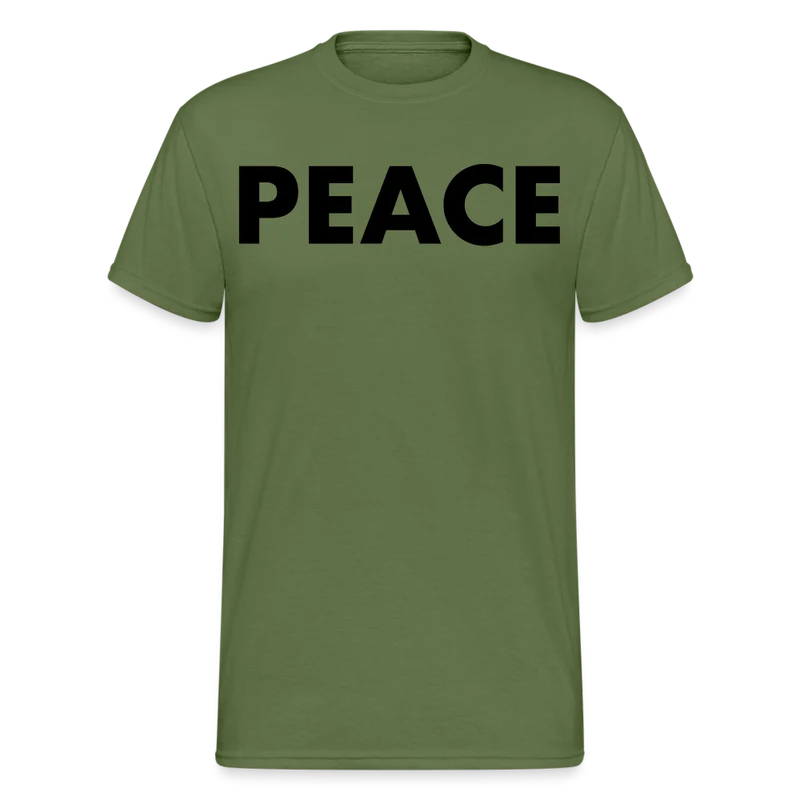 Herren Peace T-Shirt Rundhals Unisex Streetwear Gildan 100% Baumwolle