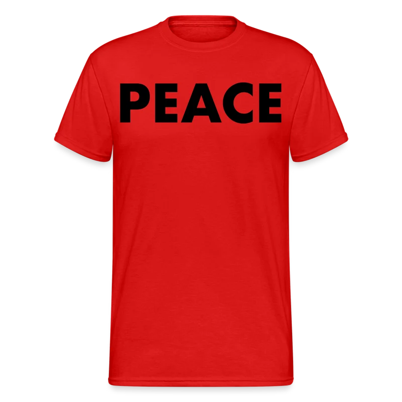 Herren Peace T-Shirt Rundhals Unisex Streetwear Gildan 100% Baumwolle