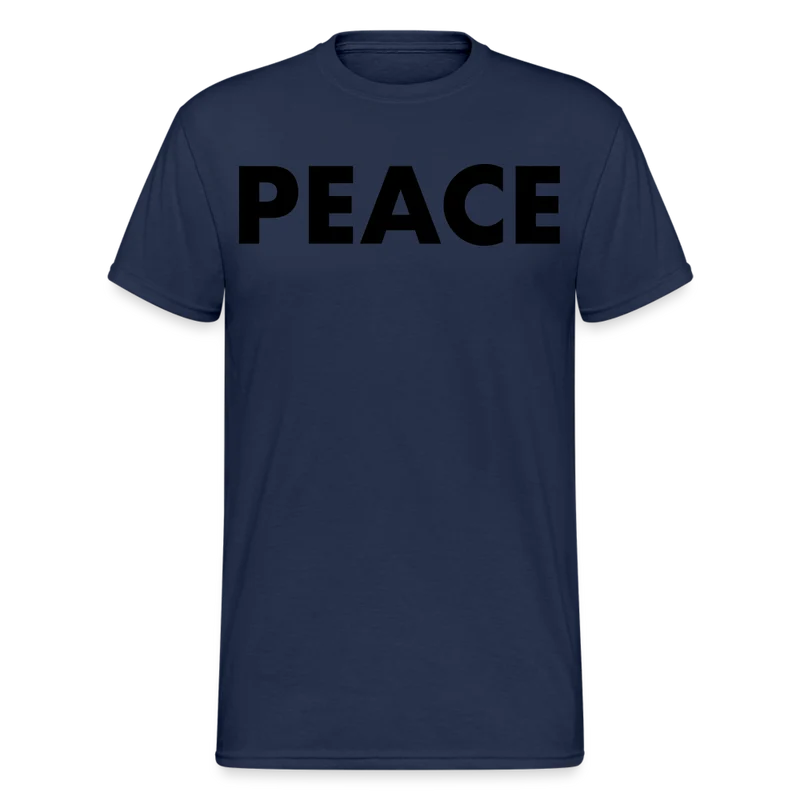 Herren Peace T-Shirt Rundhals Unisex Streetwear Gildan 100% Baumwolle