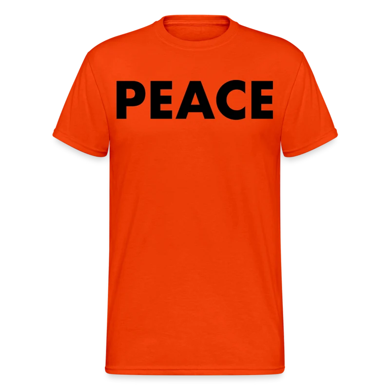 Herren Peace T-Shirt Rundhals Unisex Streetwear Gildan 100% Baumwolle