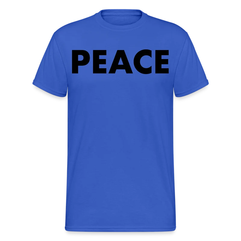 Herren Peace T-Shirt Rundhals Unisex Streetwear Gildan 100% Baumwolle