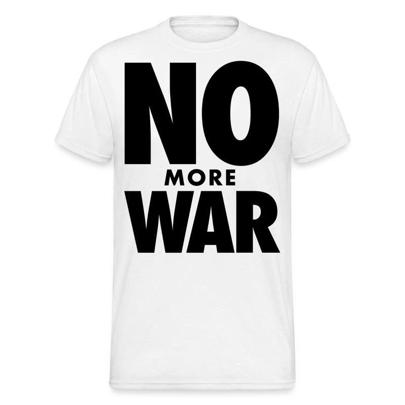 Herren No More War T-Shirt Rundhals Unisex Streetwear Gildan 100% Baumwolle