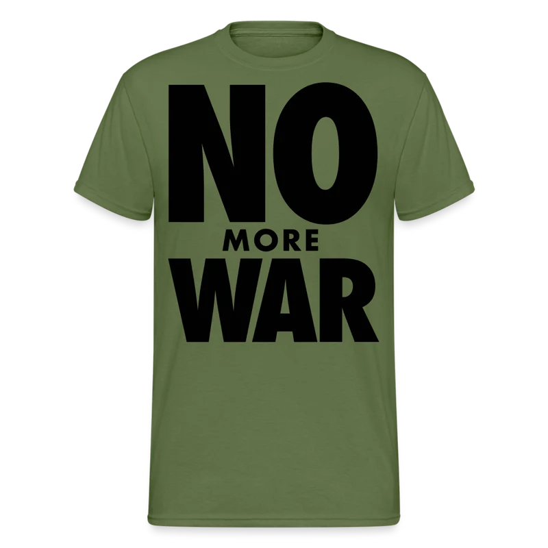 Herren No More War T-Shirt Rundhals Unisex Streetwear Gildan 100% Baumwolle