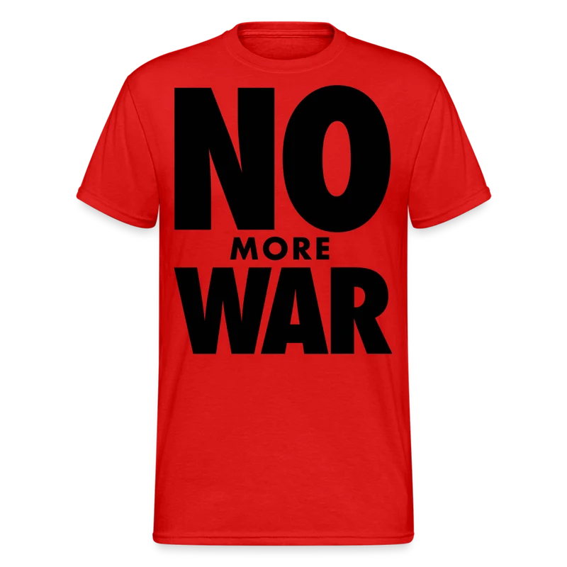 Herren No More War T-Shirt Rundhals Unisex Streetwear Gildan 100% Baumwolle
