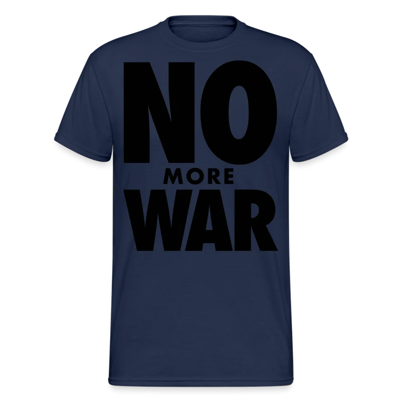 Herren No More War T-Shirt Rundhals Unisex Streetwear Gildan 100% Baumwolle