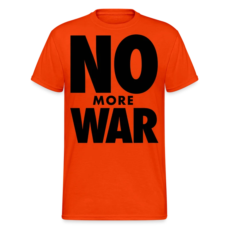 Herren No More War T-Shirt Rundhals Unisex Streetwear Gildan 100% Baumwolle