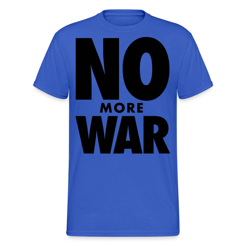 Herren No More War T-Shirt Rundhals Unisex Streetwear Gildan 100% Baumwolle