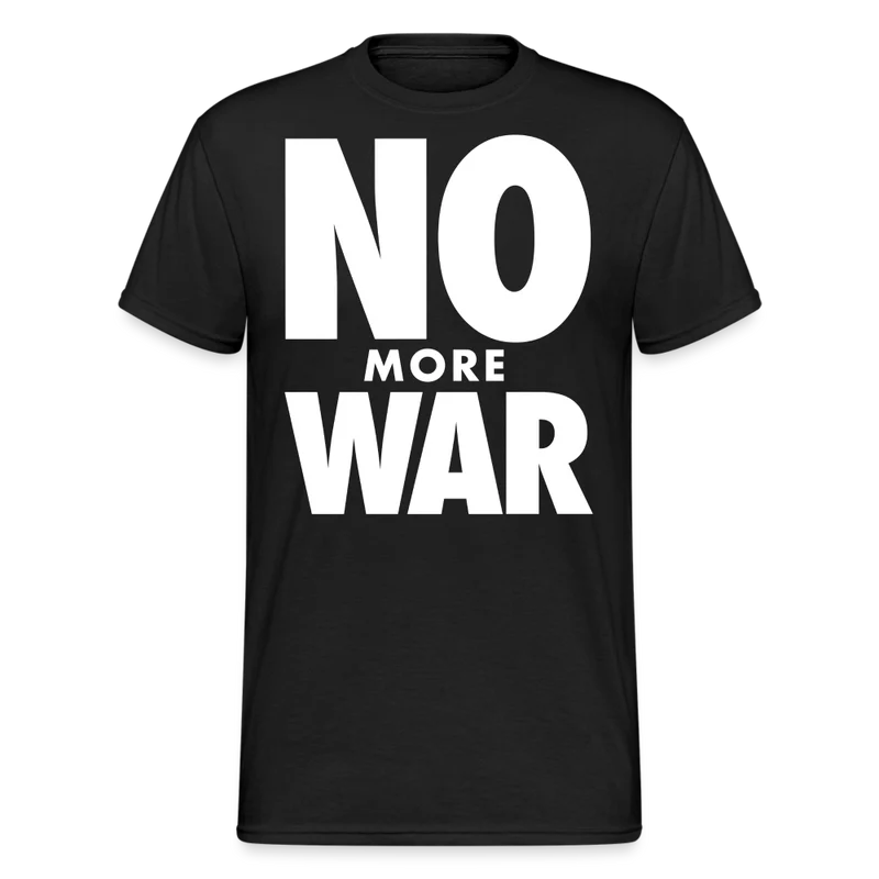 Herren No More War T-Shirt Rundhals Unisex Streetwear Gildan 100% Baumwolle