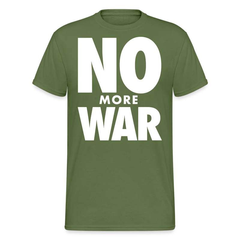 Herren No More War T-Shirt Rundhals Unisex Streetwear Gildan 100% Baumwolle