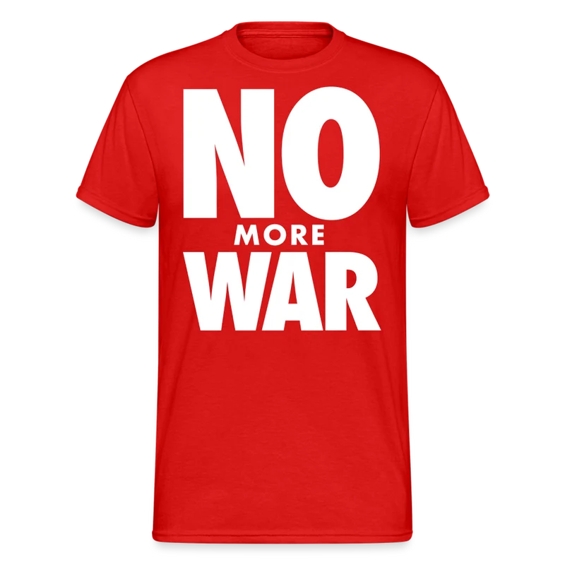 Herren No More War T-Shirt Rundhals Unisex Streetwear Gildan 100% Baumwolle