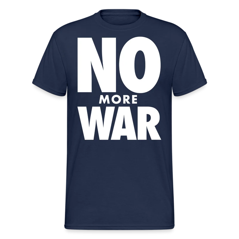 Herren No More War T-Shirt Rundhals Unisex Streetwear Gildan 100% Baumwolle