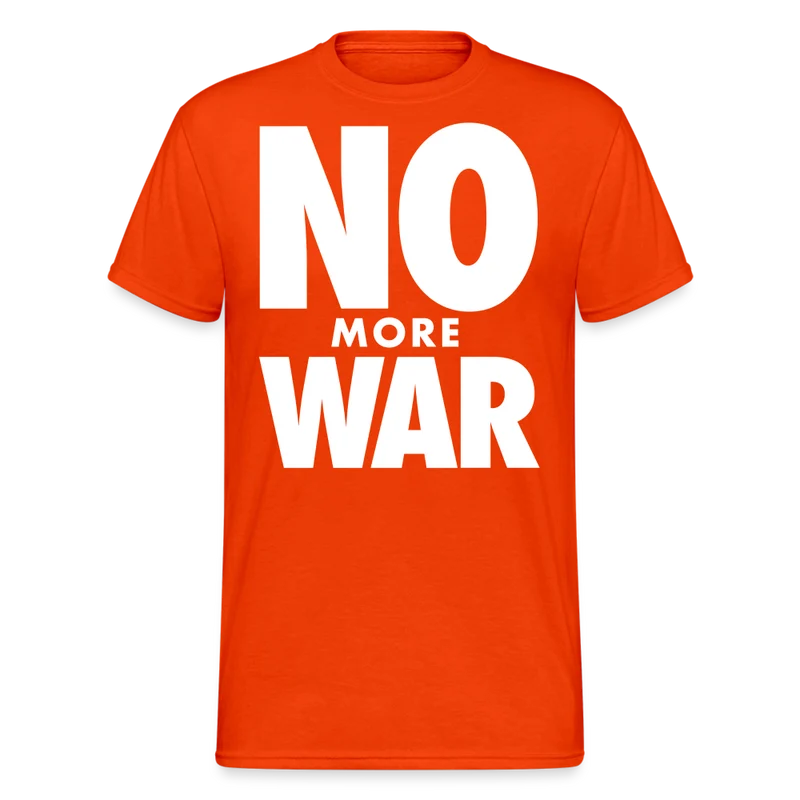 Herren No More War T-Shirt Rundhals Unisex Streetwear Gildan 100% Baumwolle