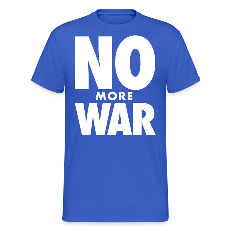 Herren No More War T-Shirt Rundhals Unisex Streetwear Gildan 100% Baumwolle