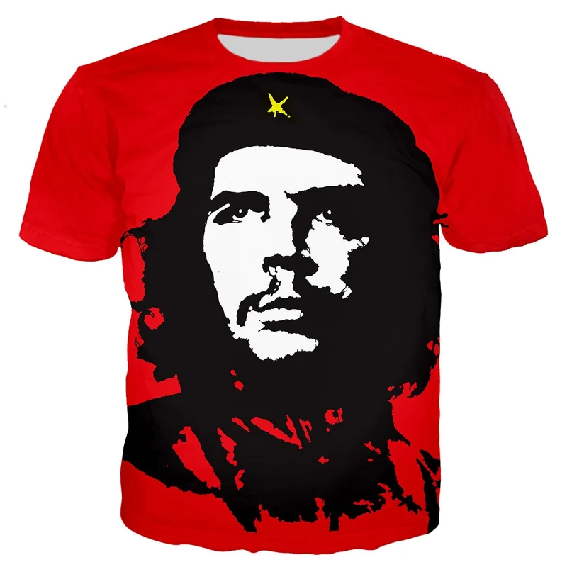 Herren Che Guevara 3D T-Shirt Rundhals Unisex Sommer Streetwear