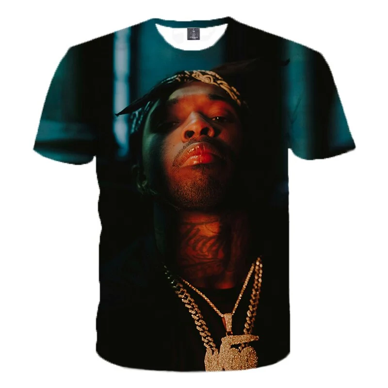 Herren Rapper Pop Smoke 3D T-Shirt Rundhals Unisex Sommer Streetwear