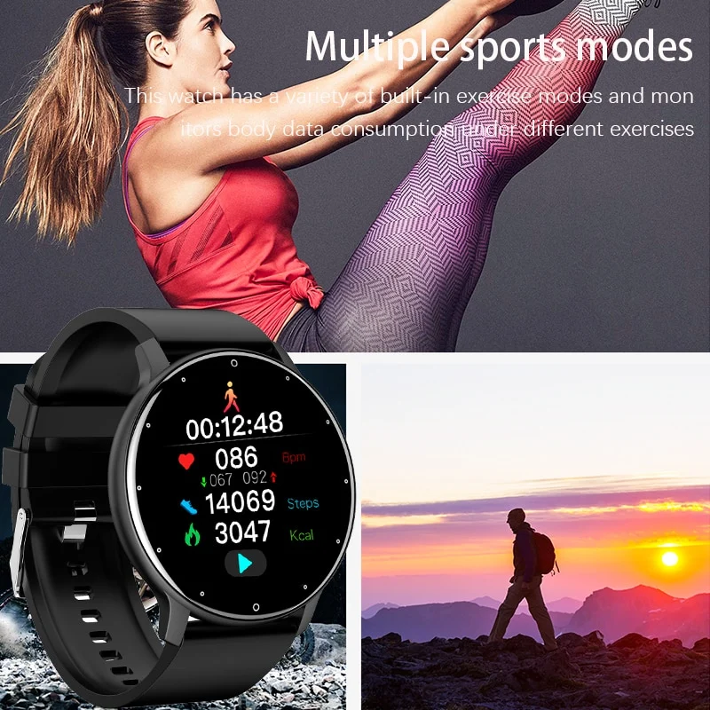 Bluetooth Smart watch Fitness Tracker Sport Uhr Puls Armband SpO2 IP67 Wasserdicht