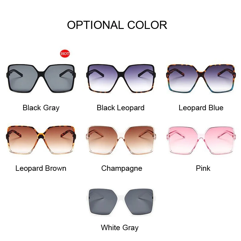 Designer Sonnenbrille Damen Herren Quadratische Übergröße Gläser Vintage UV400