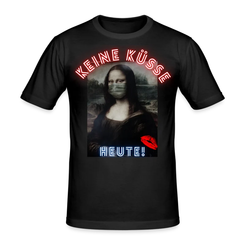 Männer Gildan Heavy Kurzarm T-Shirt Streetwear Keine Küsse