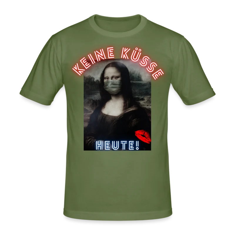 Männer Gildan Heavy Kurzarm T-Shirt Streetwear Keine Küsse
