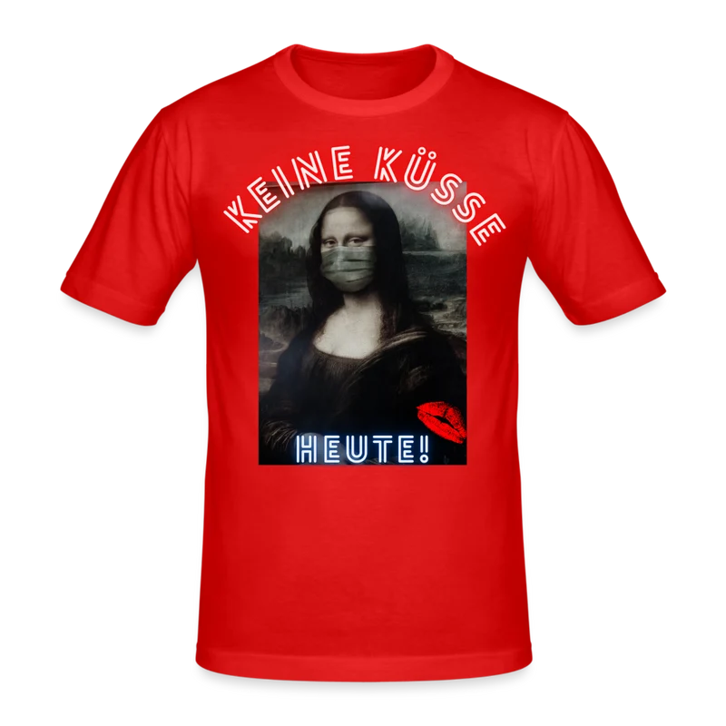 Männer Gildan Heavy Kurzarm T-Shirt Streetwear Keine Küsse