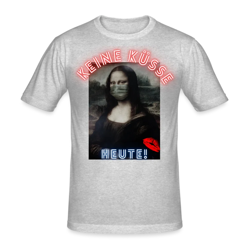 Männer Gildan Heavy Kurzarm T-Shirt Streetwear Keine Küsse