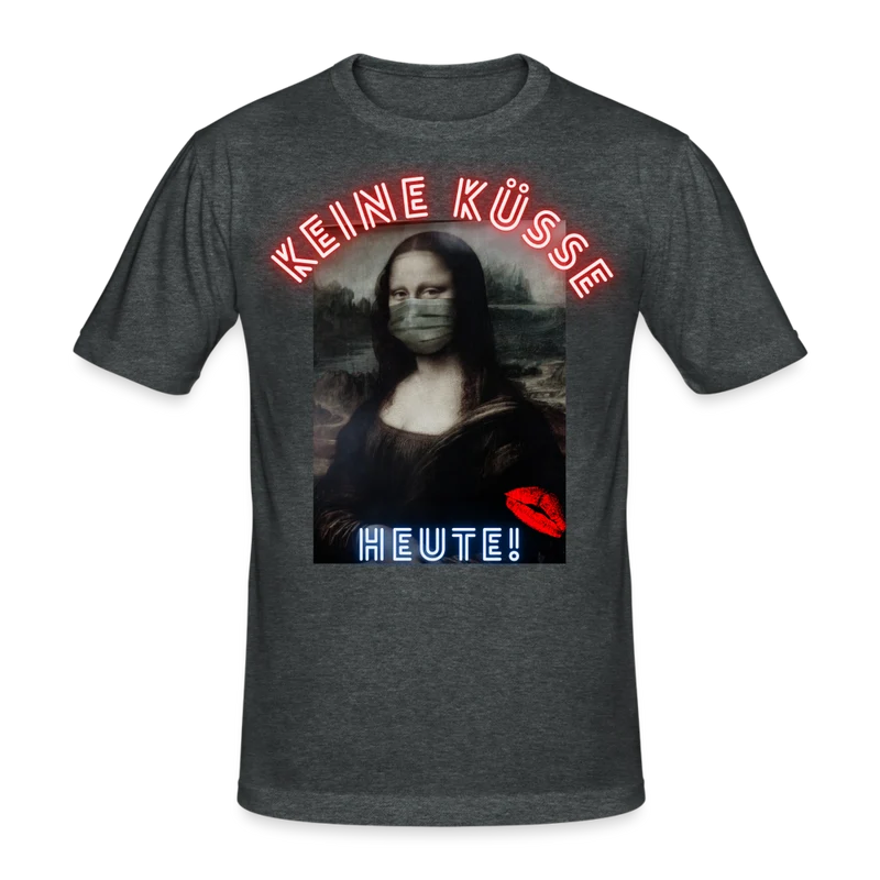 Männer Gildan Heavy Kurzarm T-Shirt Streetwear Keine Küsse