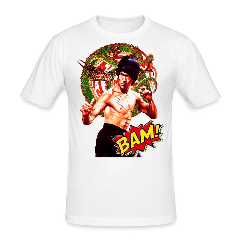 Männer Gildan Heavy Kurzarm T-Shirt Streetwear Bruce Lee