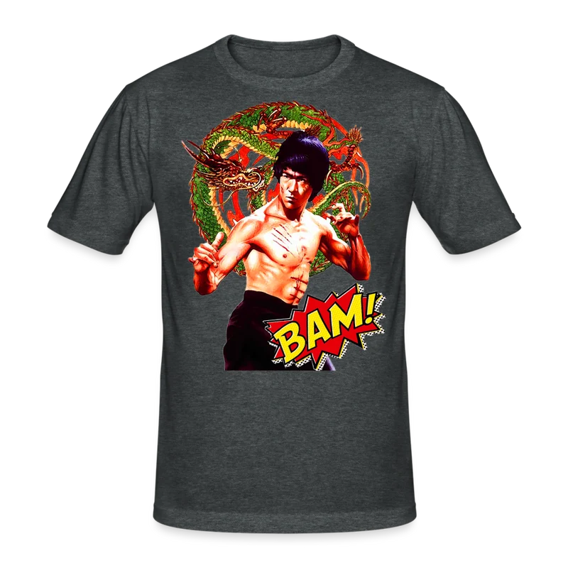 Männer Gildan Heavy Kurzarm T-Shirt Streetwear Bruce Lee