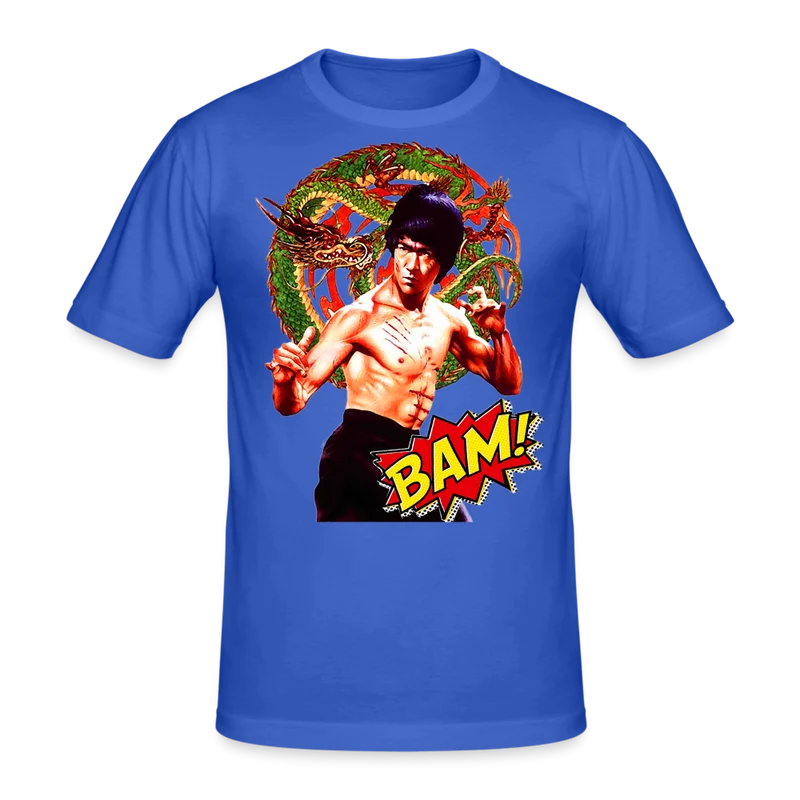 Männer Gildan Heavy Kurzarm T-Shirt Streetwear Bruce Lee