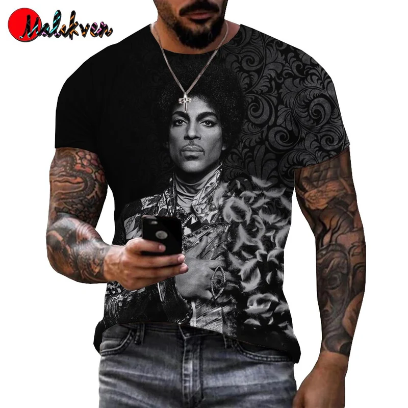 Herren Prince 3D T-Shirt Rundhals Unisex Sommer Streetwear