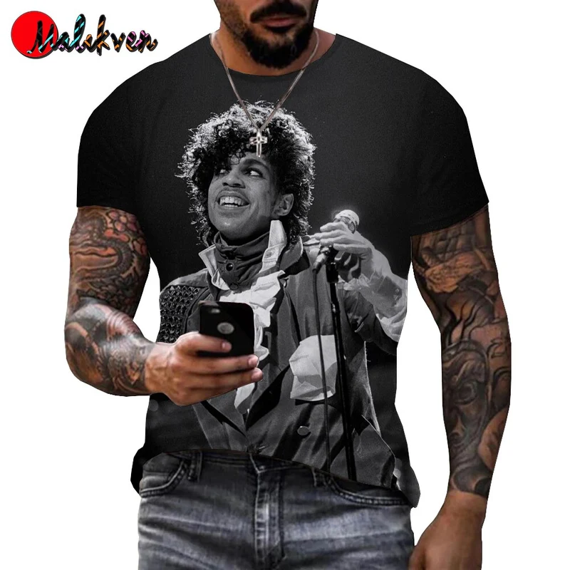 Herren Prince 3D T-Shirt Rundhals Unisex Sommer Streetwear