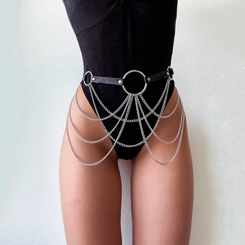 Sexy Harness Kette BH Gürtel Toys Punk Goth Frauen Bdsm Bondage Dessous