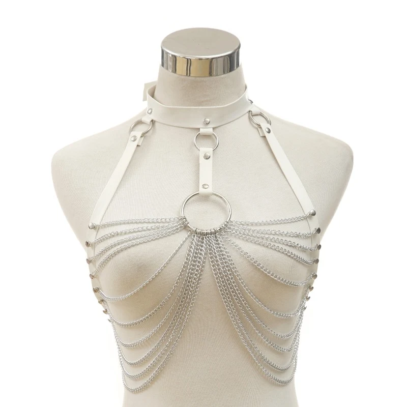 Sexy Harness Kette BH Gürtel Toys Punk Goth Frauen Bdsm Bondage Dessous
