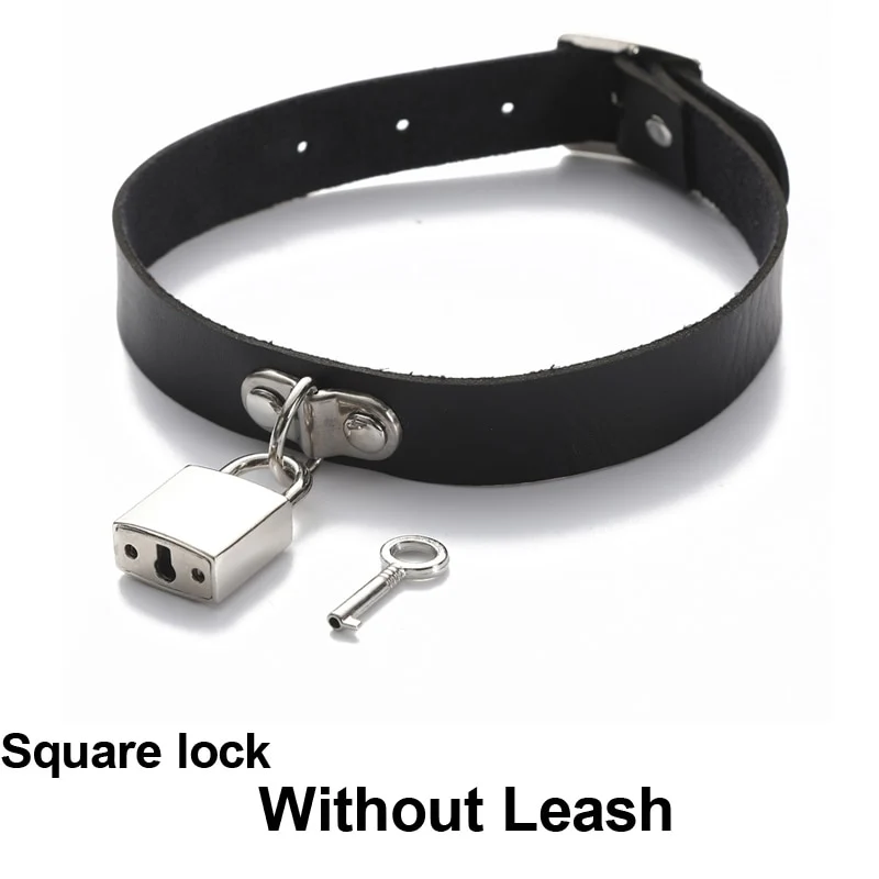 Frauen Sexy Punk Leder Dessous Halsband O-Ring Gürtelschnalle Halskette