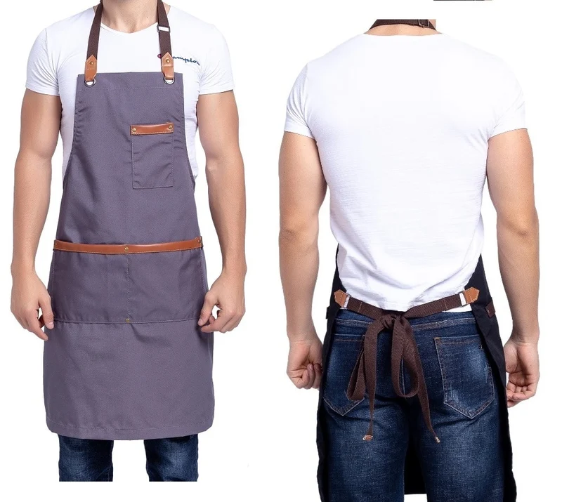 Chef Schürze Kochschürze Kellner Bistroschürze Küchenschürze Grillschürze Latzschürze