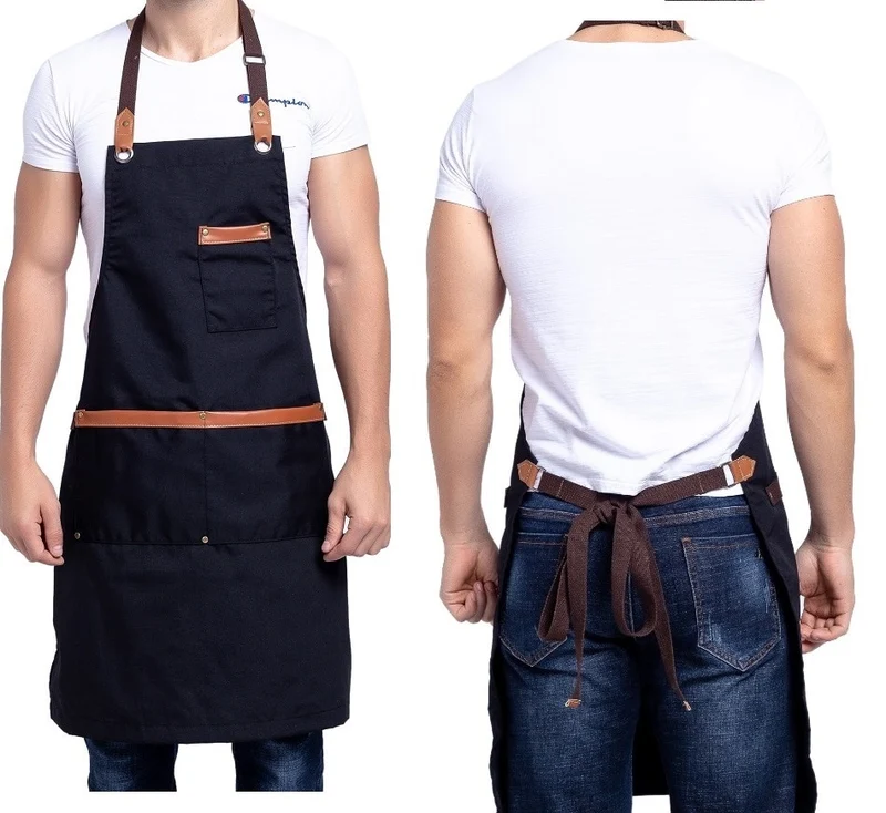 Chef Schürze Kochschürze Kellner Bistroschürze Küchenschürze Grillschürze Latzschürze