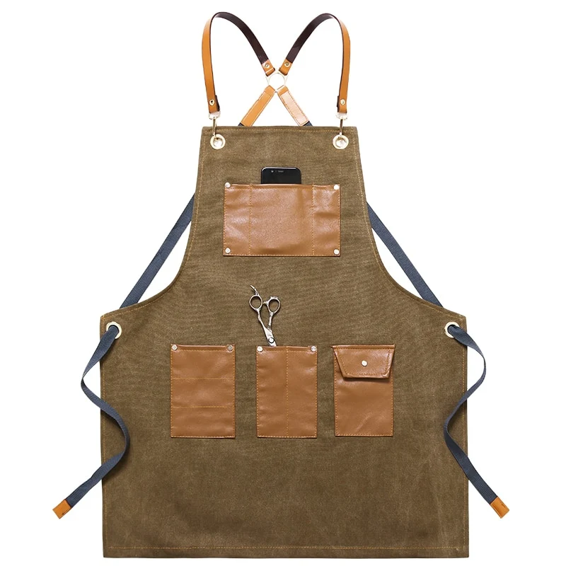 Chef Schürze Kochschürze Kellner Bistroschürze Küchenschürze Grillschürze Latzschürze