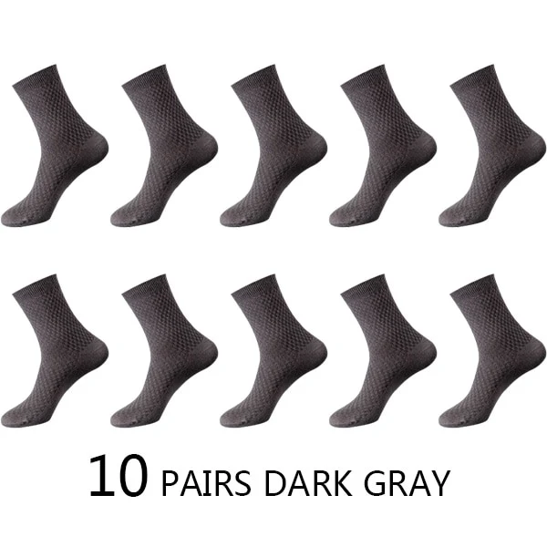 10 Paar Herren Business Socken aus Bambusfaser Atmungsaktives größe 38-45