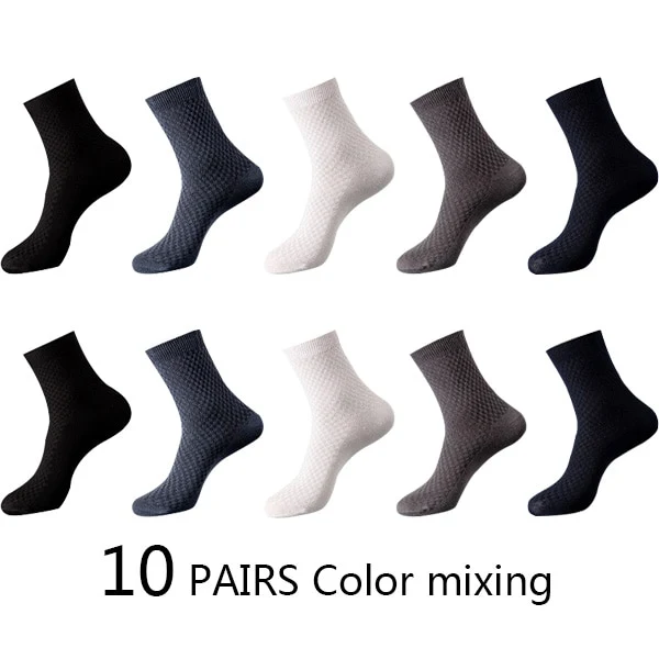 10 Paar Herren Business Socken aus Bambusfaser Atmungsaktives größe 38-45