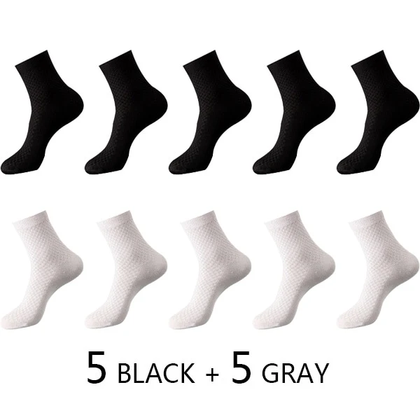 10 Paar Herren Business Socken aus Bambusfaser Atmungsaktives größe 38-45