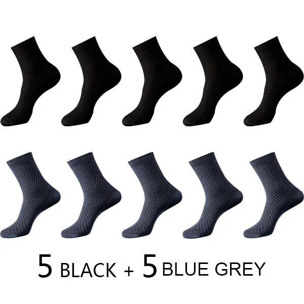 10 Paar Herren Business Socken aus Bambusfaser Atmungsaktives größe 38-45