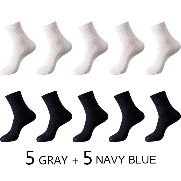 10 Paar Herren Business Socken aus Bambusfaser Atmungsaktives größe 38-45