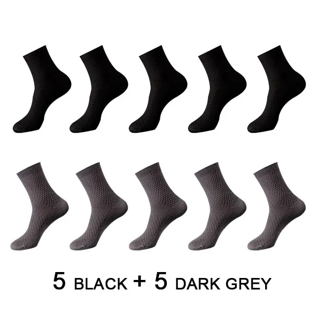 10 Paar Herren Business Socken aus Bambusfaser Atmungsaktives größe 38-45