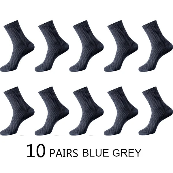 10 Paar Herren Business Socken aus Bambusfaser Atmungsaktives größe 38-45