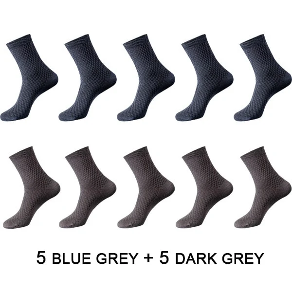 10 Paar Herren Business Socken aus Bambusfaser Atmungsaktives größe 38-45